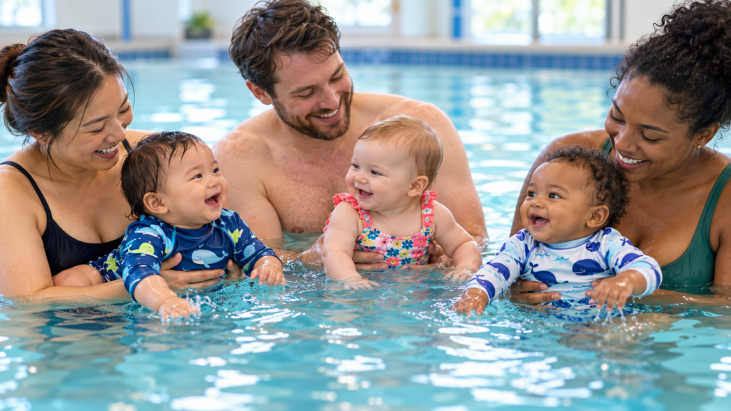 Parent and baby swim classes